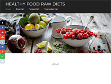 Tablet Screenshot of healthyfoodrawdiets.com